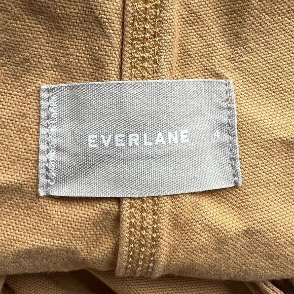Everlane The Canvas Cotton Overalls Mustard Yellow Women's Size 4 - Picture 6 of 9